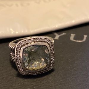 David Yurman Albion Ring Prasiolite 11mm size 5